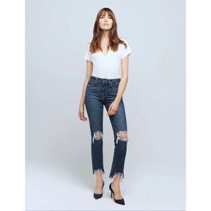 L'Agence High Line Skinny High Rise Classic Vintage Destruct Jeans in Encina Siz